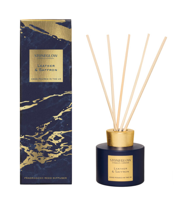 Leather & Saffron Stoneglow Reed Diffuser