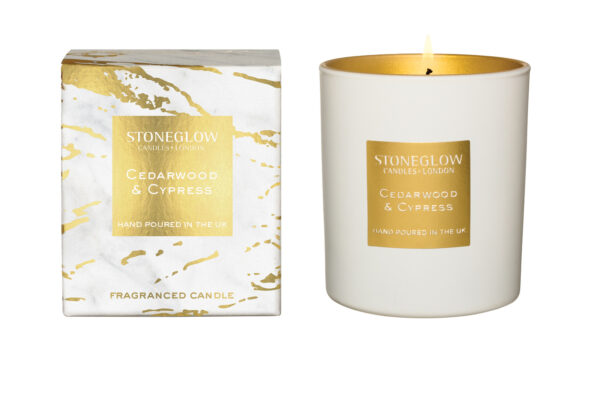 Cedarwood & Cypress Stoneglow Fragranced Candle in Tumbler