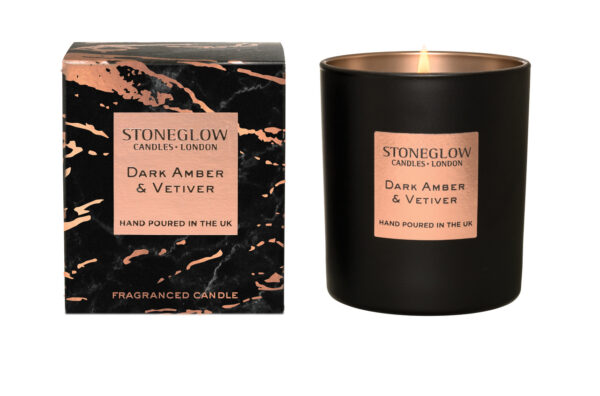Amber & Vetivert Stoneglow Scented Candle