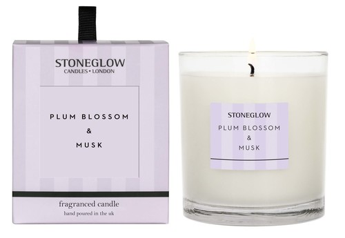 Plum Blossom & Musk Scented Candle