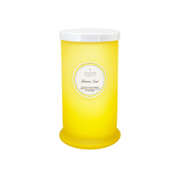 Lemon Zest Pillar Jar with Lid Candle