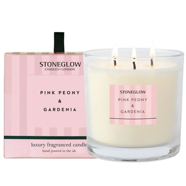 Modern Classics Pink Peony & Gardenia 3-Wick Scented Candle