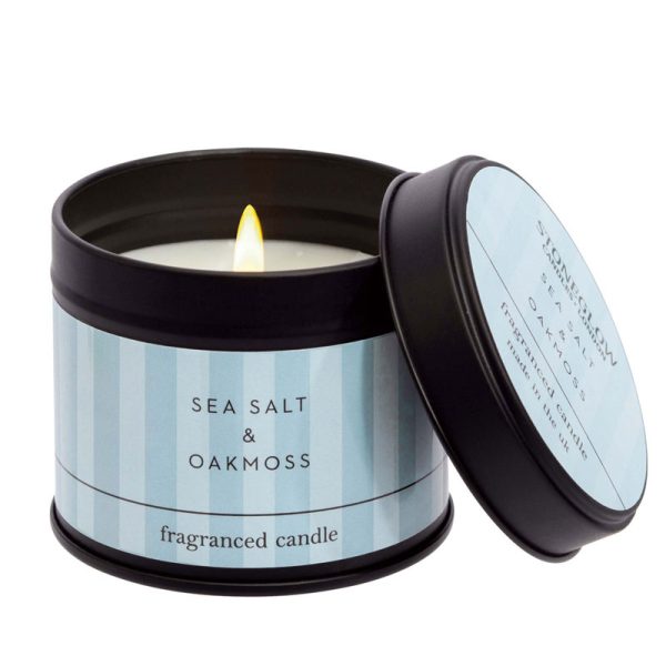 Sea Salt & Oakmoss Scented Candle Tin