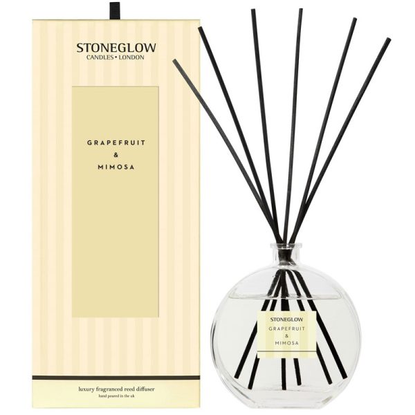 Modern Classics Grapefruit & Mimosa Reed Diffuser: a 460ml diffuser with invigorating citrus and floral notes, lasting up to 32 weeks.