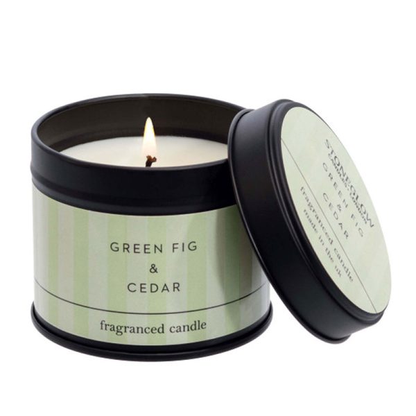 Modern Classics - Green Fig & Cedar Scented Candle Tin | Fresh & Invigorating Fragrance