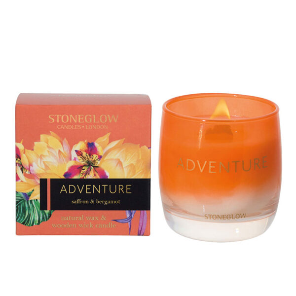 Adventure - Saffron & Bergamot - Scented Candle - Tumbler (Orange)