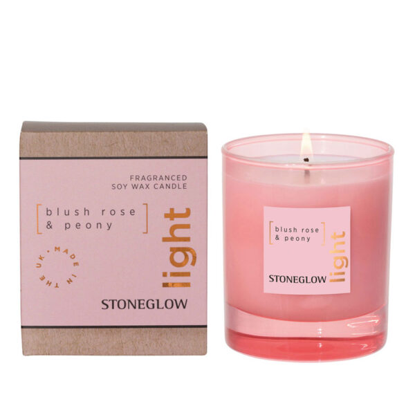 Light: Blush Rose & Peony Scented Candle Boxed Tumbler