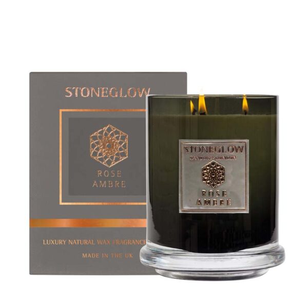 Metallique Truffle Rose Ambre 3 Wick Large Candle