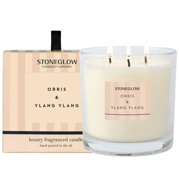 Orris & Ylang Ylang Stoneglow 3 Wick Candle