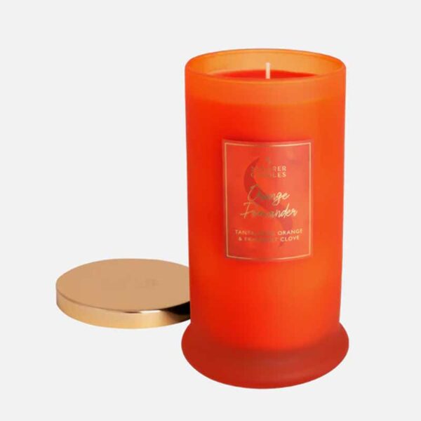 Shearer orange pomander Tall pillar jar