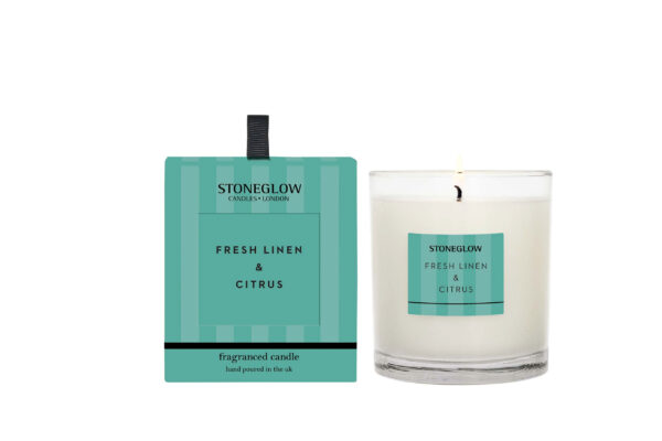 Fresh Linen & Citrus Scented Candle