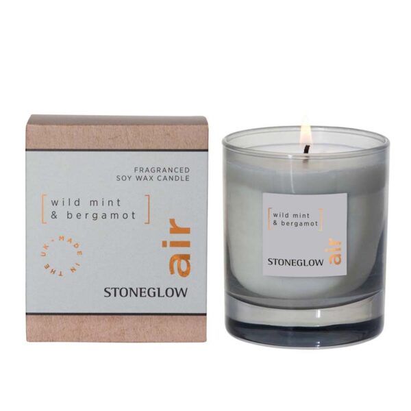 Stoneglow Elements Air: Wild Mint & Soy Wax Candle